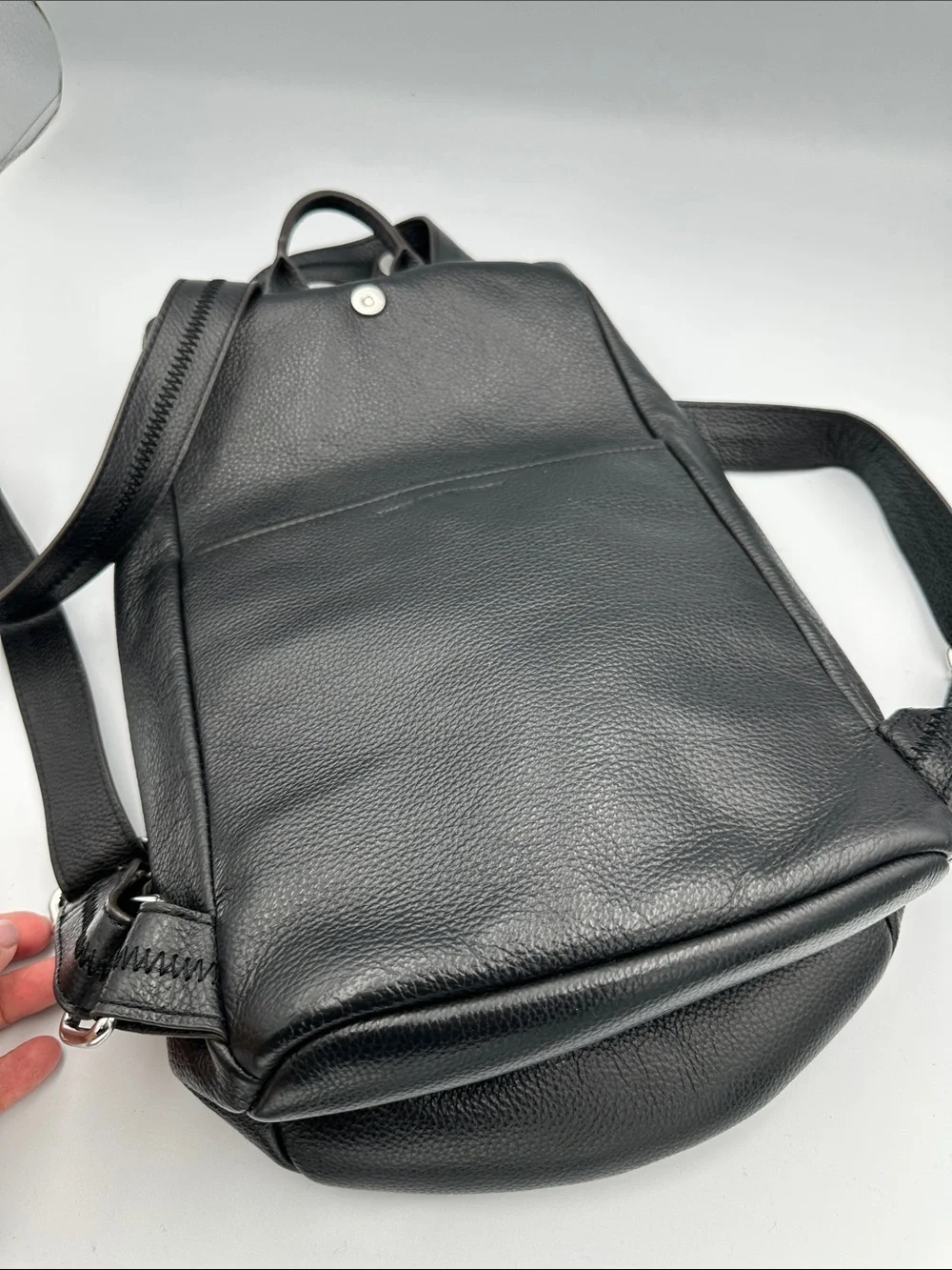 Aimee Kestenberg Tamitha Black Pebbled Leather Backpack